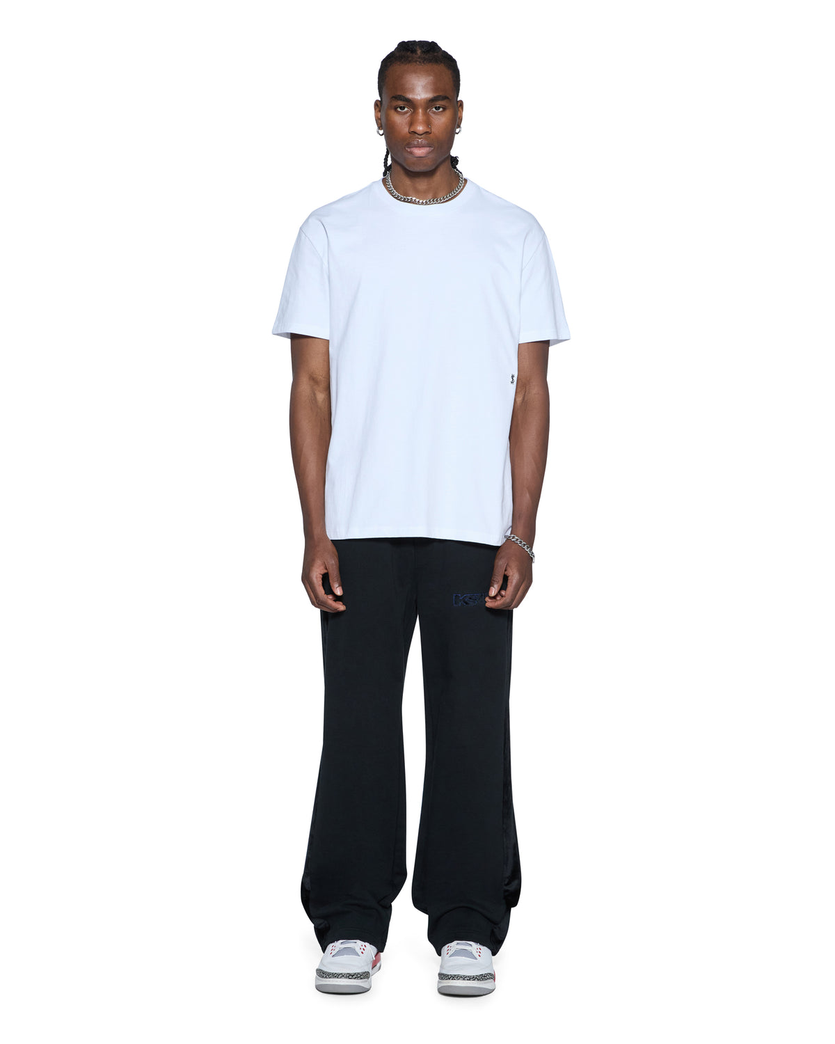 MENS 4X4 PAISE BIGGIE SS TEE WHITE BLACK TEES
