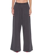 Womens Boyfriend Trakpant Washed Black Oversized Pants - Black