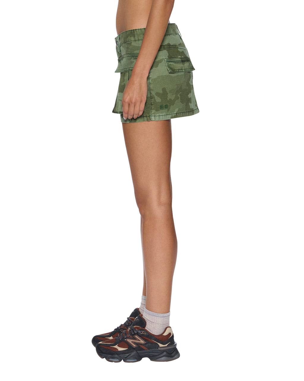 WOMENS MICRO MINI CARGO SKIRT HASH CAMO SKIRTS
