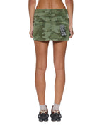 WOMENS MICRO MINI CARGO SKIRT HASH CAMO SKIRTS