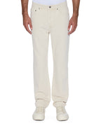 Mens Hazlow Ecru Straight Denim Jeans - Beige