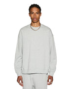 Mens 4 X 4 Biggie Crew Grey Marle Oversized Fleece - Grey