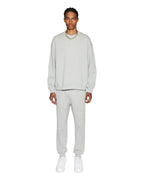 Mens 4 X 4 Biggie Crew Grey Marle Oversized Fleece - Grey