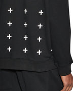 MENS 4 X 4 BIGGIE CREW JET BLACK FLEECE