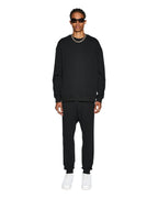 MENS 4 X 4 BIGGIE CREW JET BLACK FLEECE