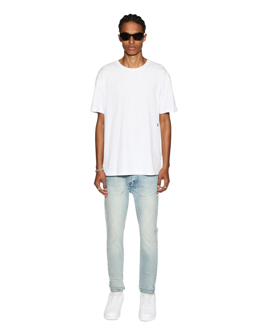 MENS 4 X 4 BIGGIE SS TEE OPTIC WHITE TEES