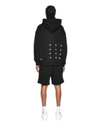 MENS 4 X 4 BIGGIE HOODIE JET BLACK FLEECE