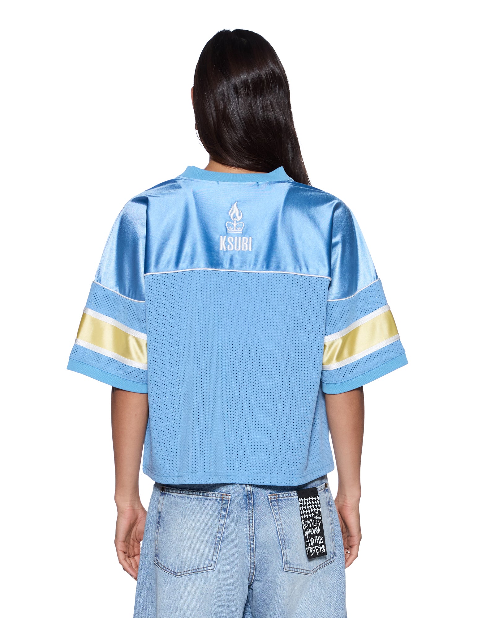 Womens 99 Spark Jersey Azure Yellow Fashion Tops | Ksubi ++