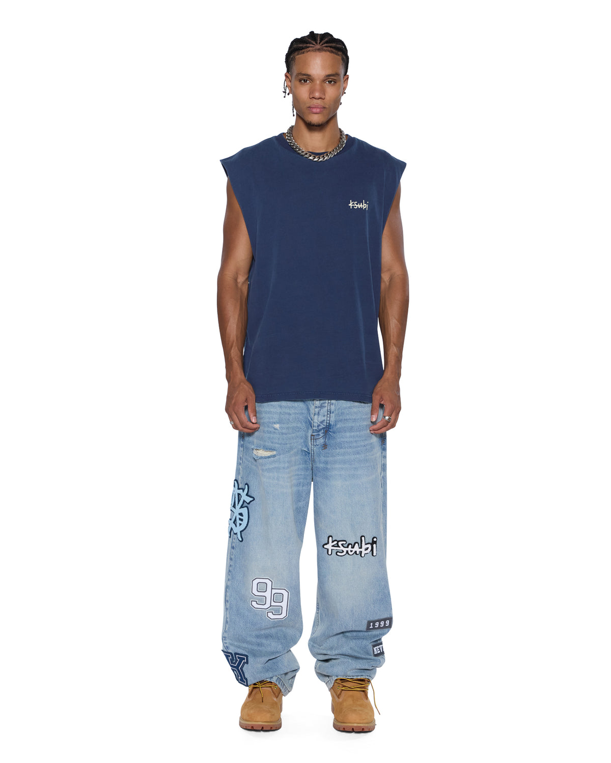 MENS ALL DAY BIGGIE CUT OFF TEE DEEP TEES
