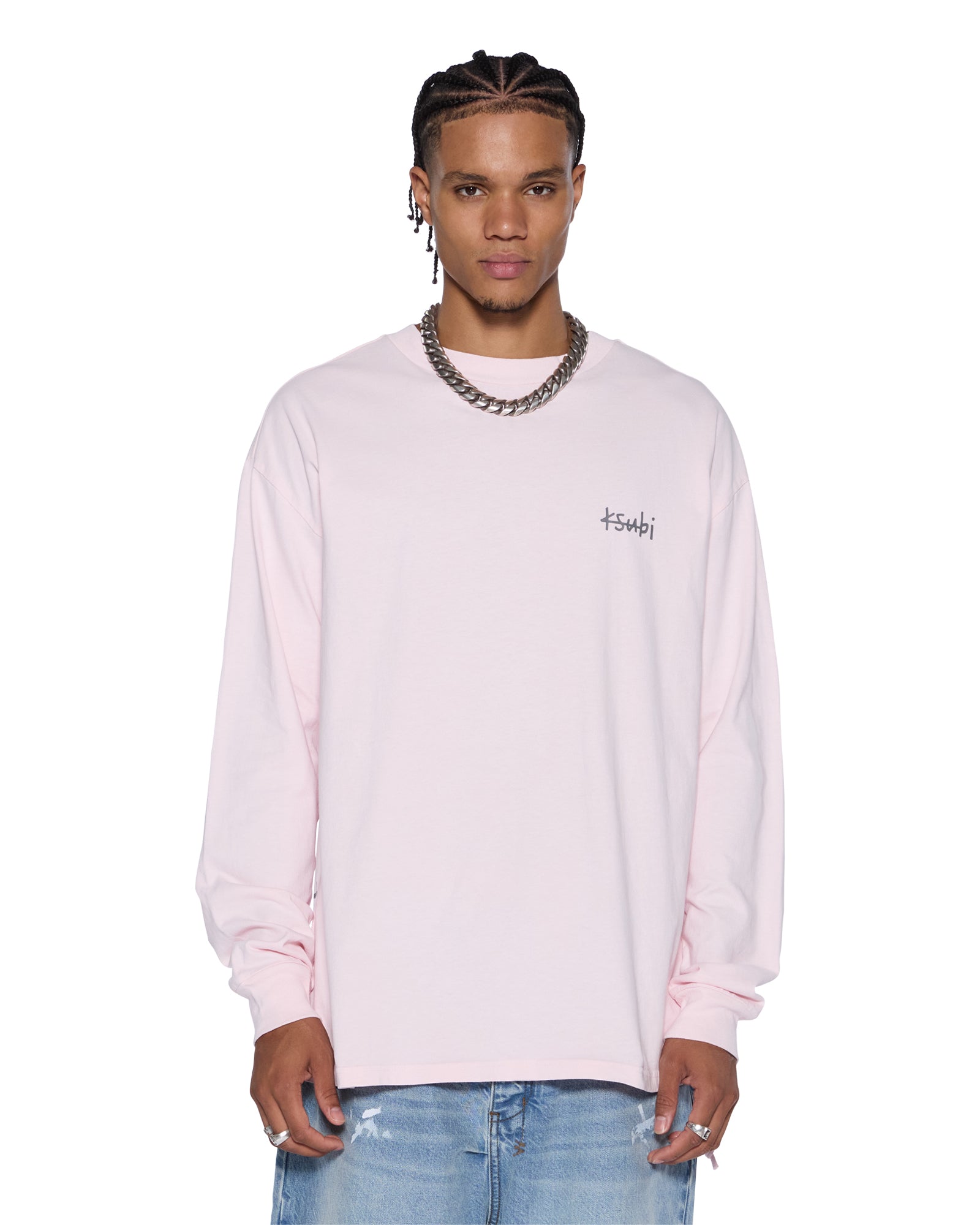 Buy ALLDAY BIGGIE LS TEE ICE QUARTZ Ksubi ++ - Main Image