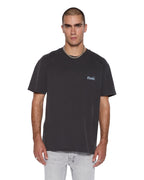 Mens Allday Biggie Ss Tee Faded Black Oversized Tees - Black