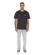 Mens Allday Biggie Ss Tee Faded Black Oversized Tees - Black
