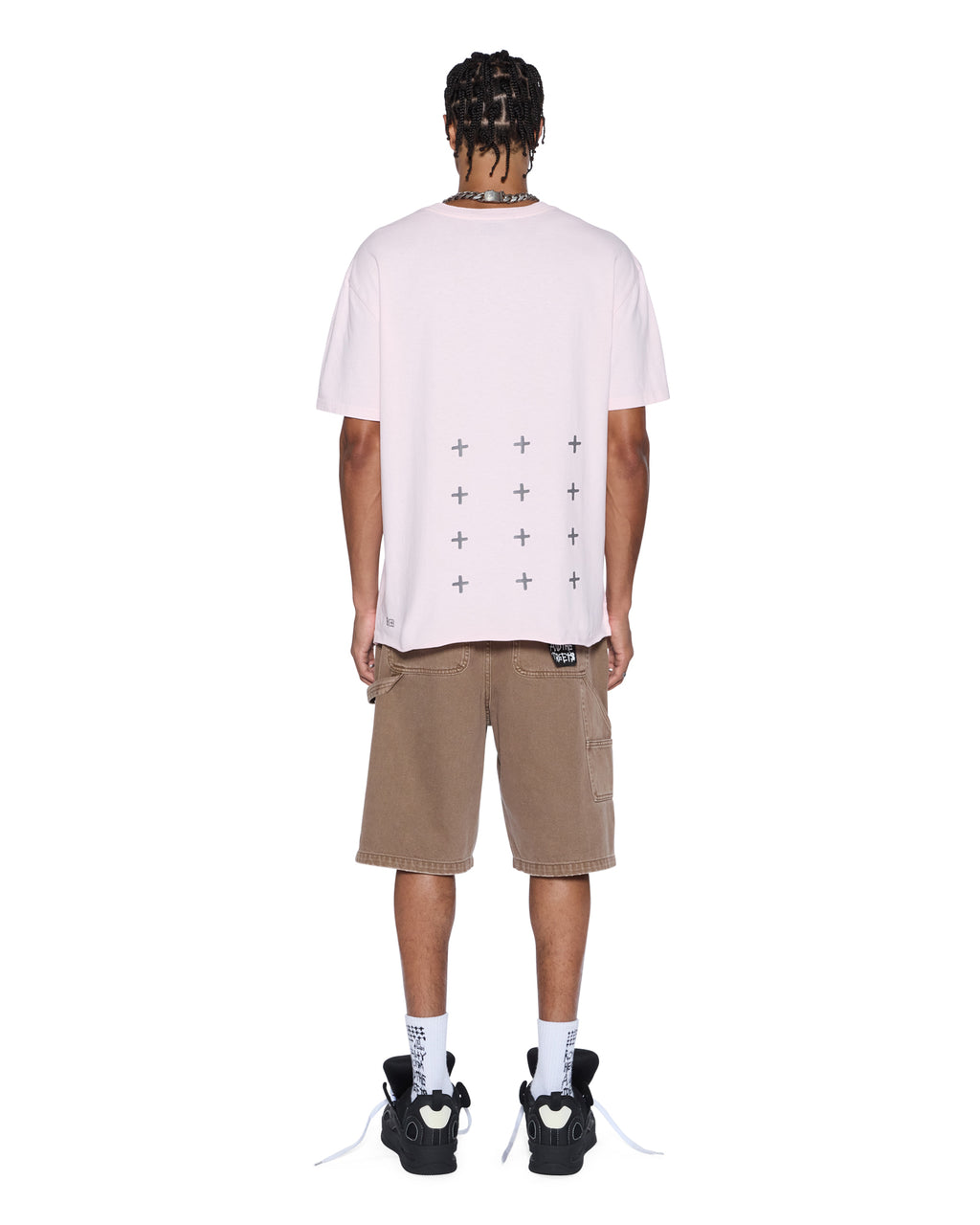 Mens Allday Biggie Ss Tee Ice Quartz Oversized Tees - Pink