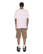 Mens Allday Biggie Ss Tee Ice Quartz Oversized Tees - Pink