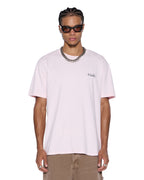 Mens Allday Biggie Ss Tee Ice Quartz Oversized Tees - Pink
