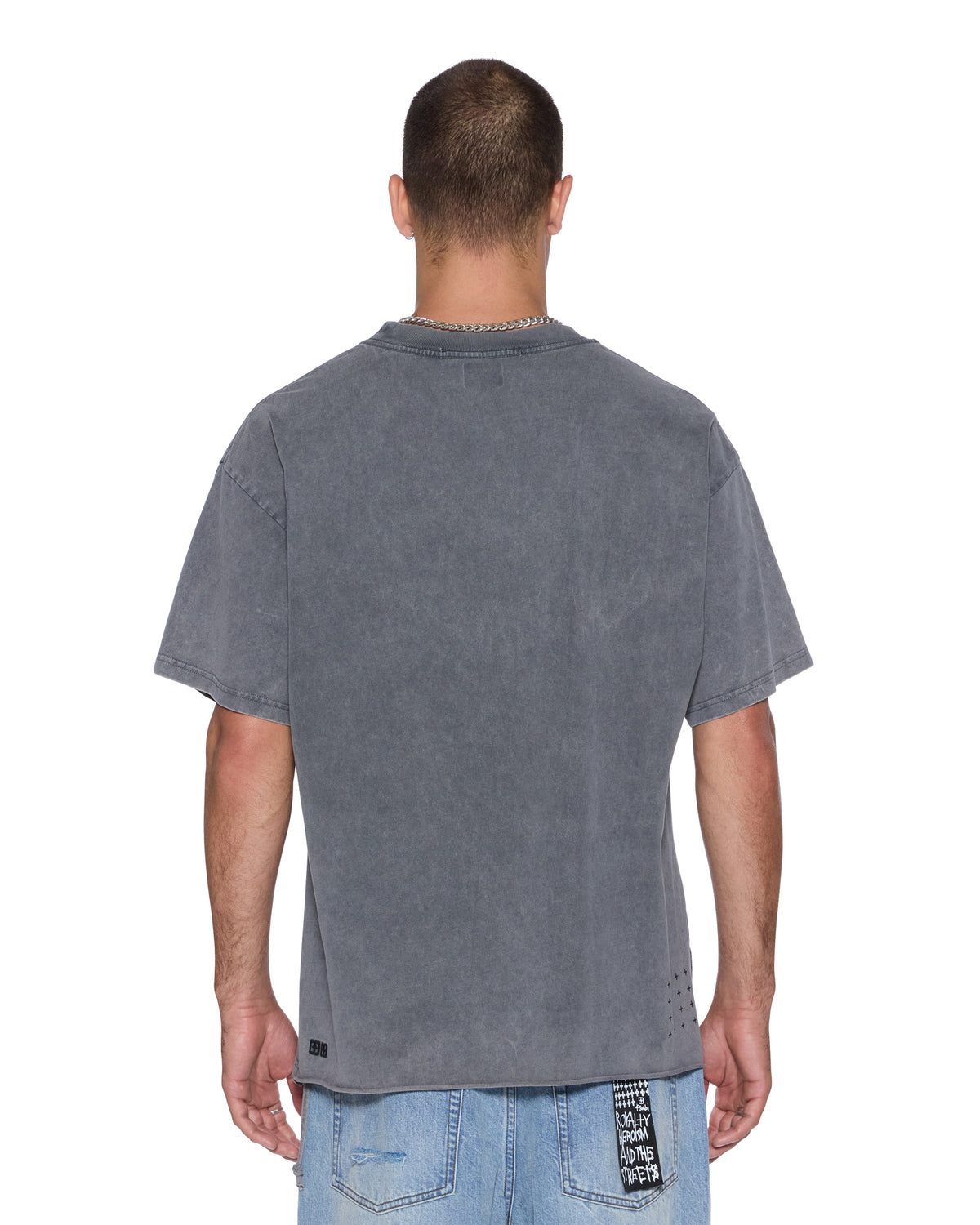 Mens Blasted Ekcess Ss Tee Rhino Oversized Tees - Black