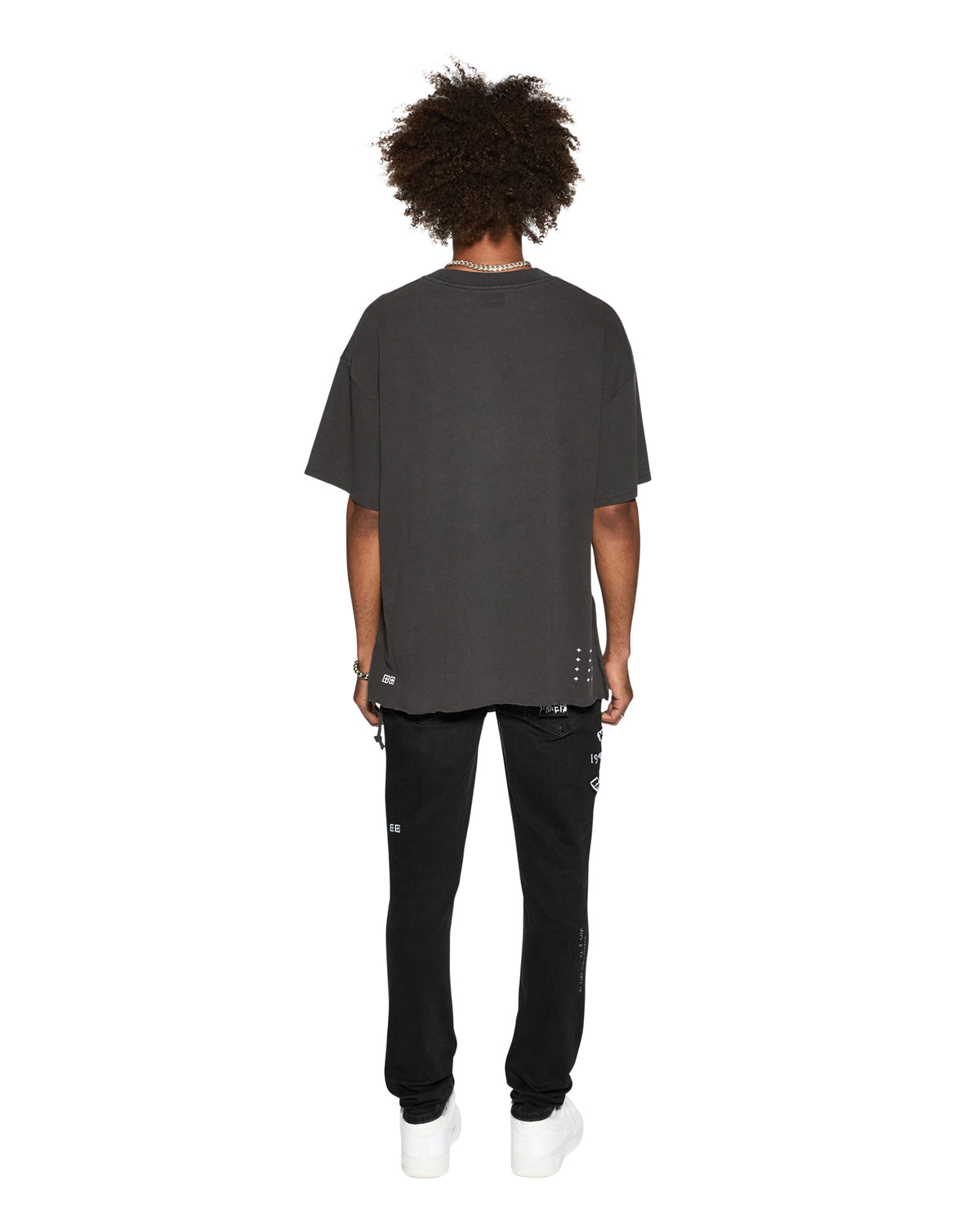 Mens Baddies Ekcess Ss Tee Faded Black Oversized Tees - Black
