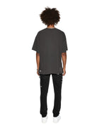 Mens Baddies Ekcess Ss Tee Faded Black Oversized Tees - Black