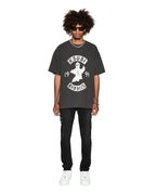 Mens Baddies Ekcess Ss Tee Faded Black Oversized Tees - Black
