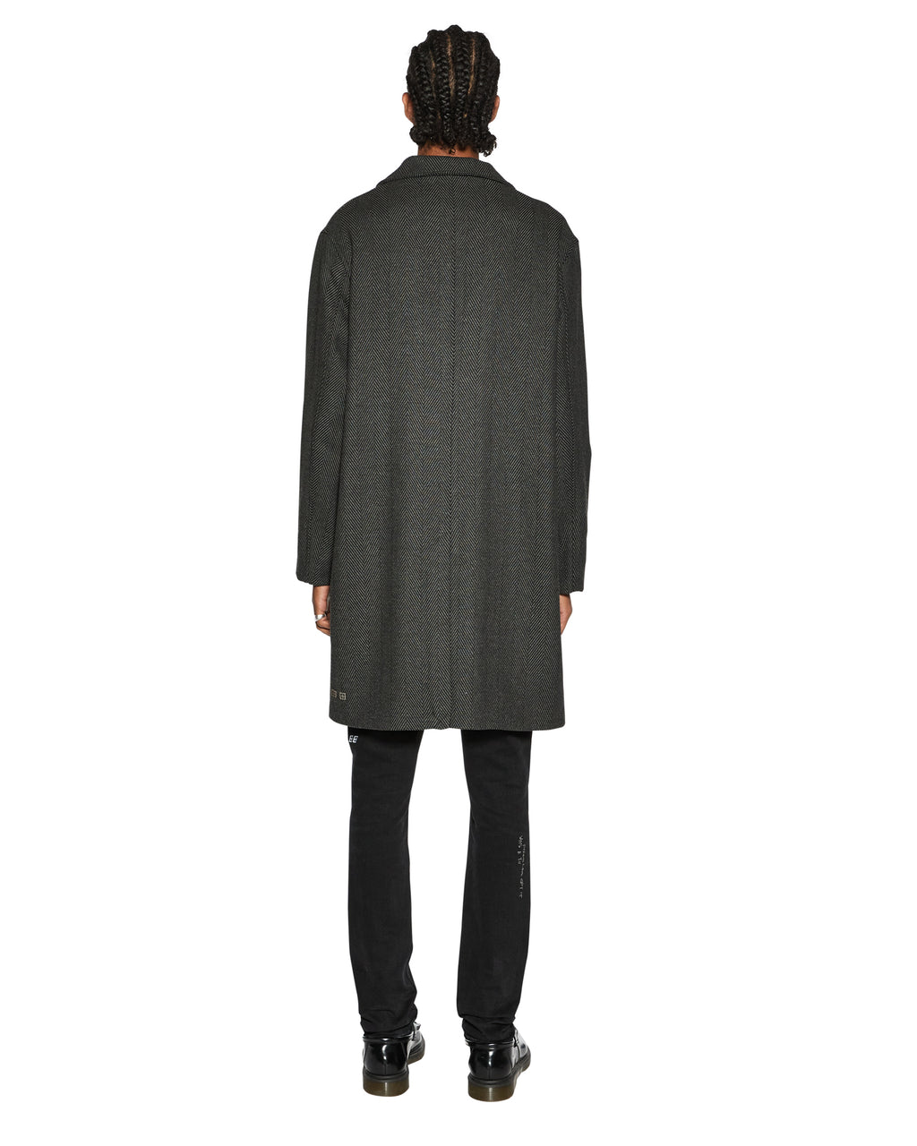 Mens Battery Coat Herringbone Regular Jackets - Grey