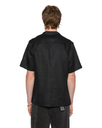 Mens Costa Resort Ss Shirt Black Regular Shirts - Black