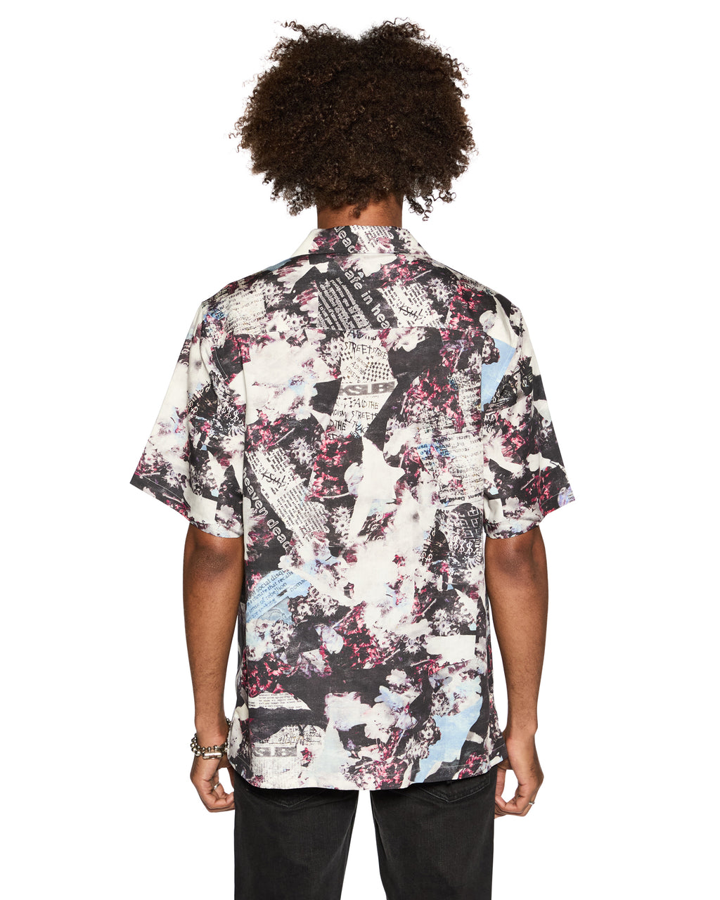 Mens Chop Up Resort Ss Shirt Multi Regular Shirts - Multi Colour