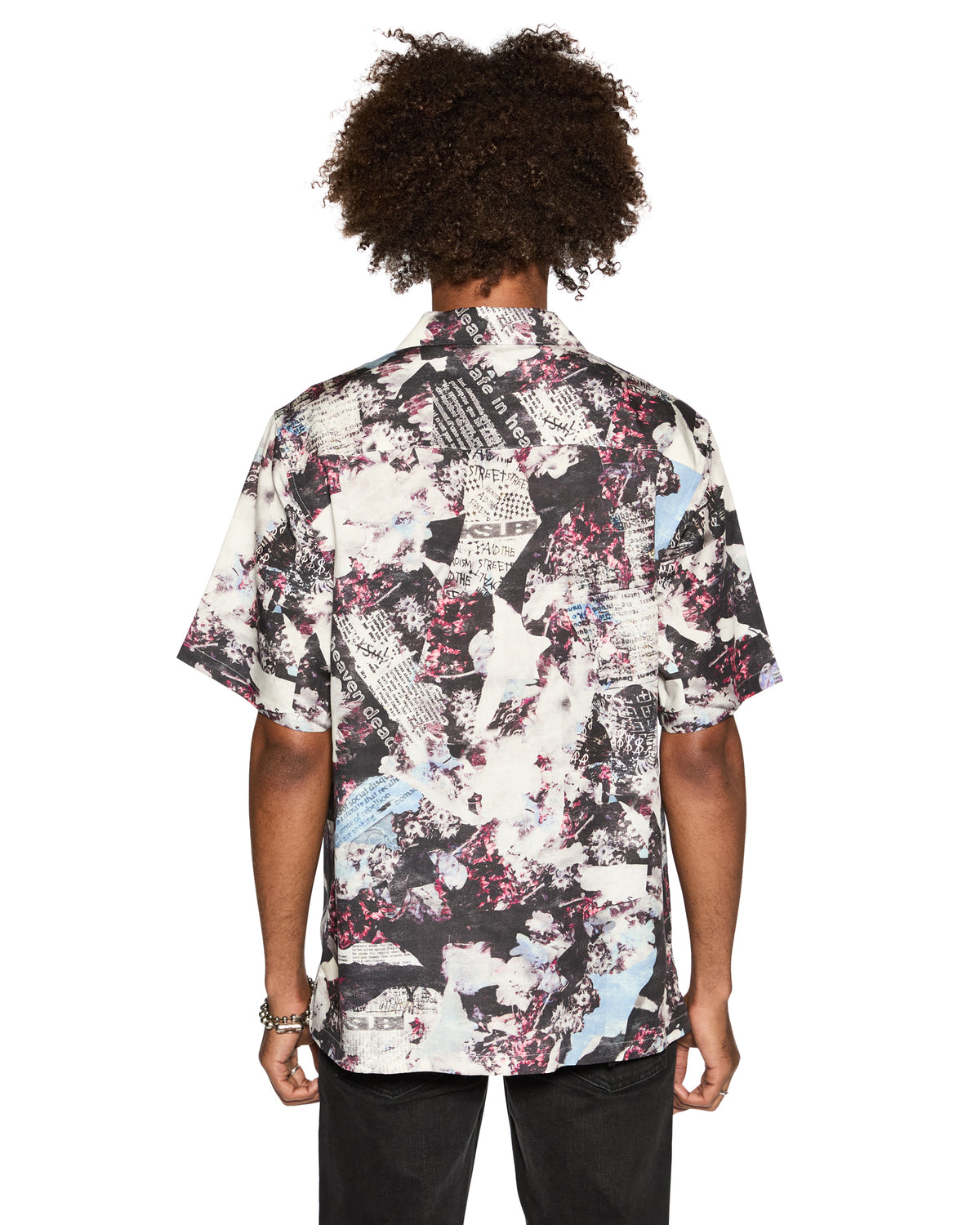 Mens Chop Up Resort Ss Shirt Multi Regular Shirts - Multi Colour