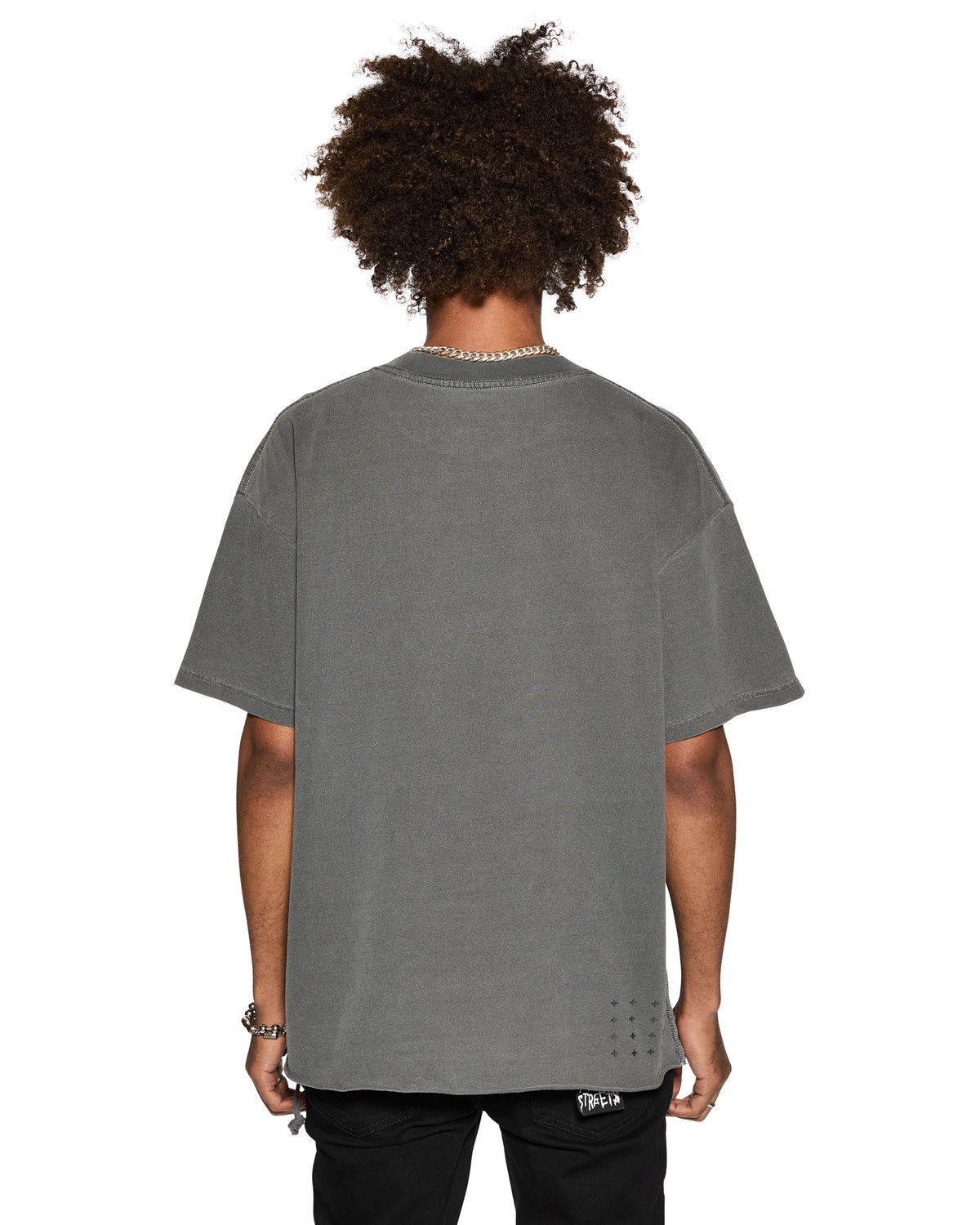 Mens Dead Ekcess Ss Tee Charcoal Oversized Tees - Grey