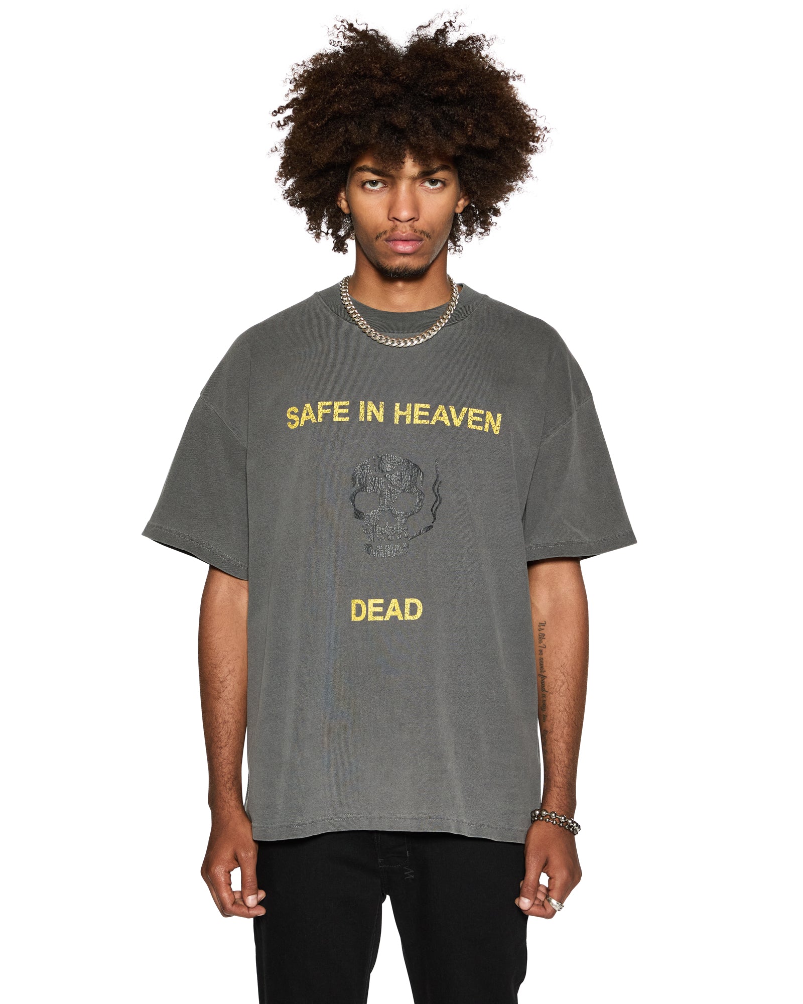 MENS DEAD EKCESS SS TEE CHARCOAL TEES