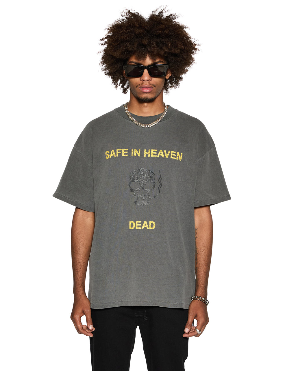 MENS DEAD EKCESS SS TEE CHARCOAL TEES