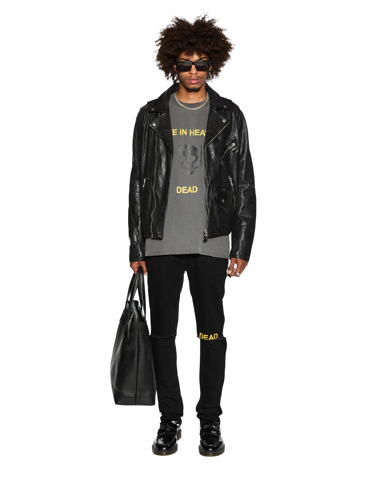 MENS DEAD EKCESS SS TEE CHARCOAL TEES