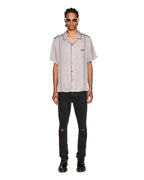Mens Downtown Resort Ss Shirt Haze Regular Shirts - Purple