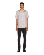 Mens Downtown Resort Ss Shirt Haze Regular Shirts - Purple