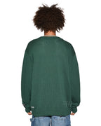 Mens Dug Out Knit Cardigan Military Regular Knitwear - Khaki