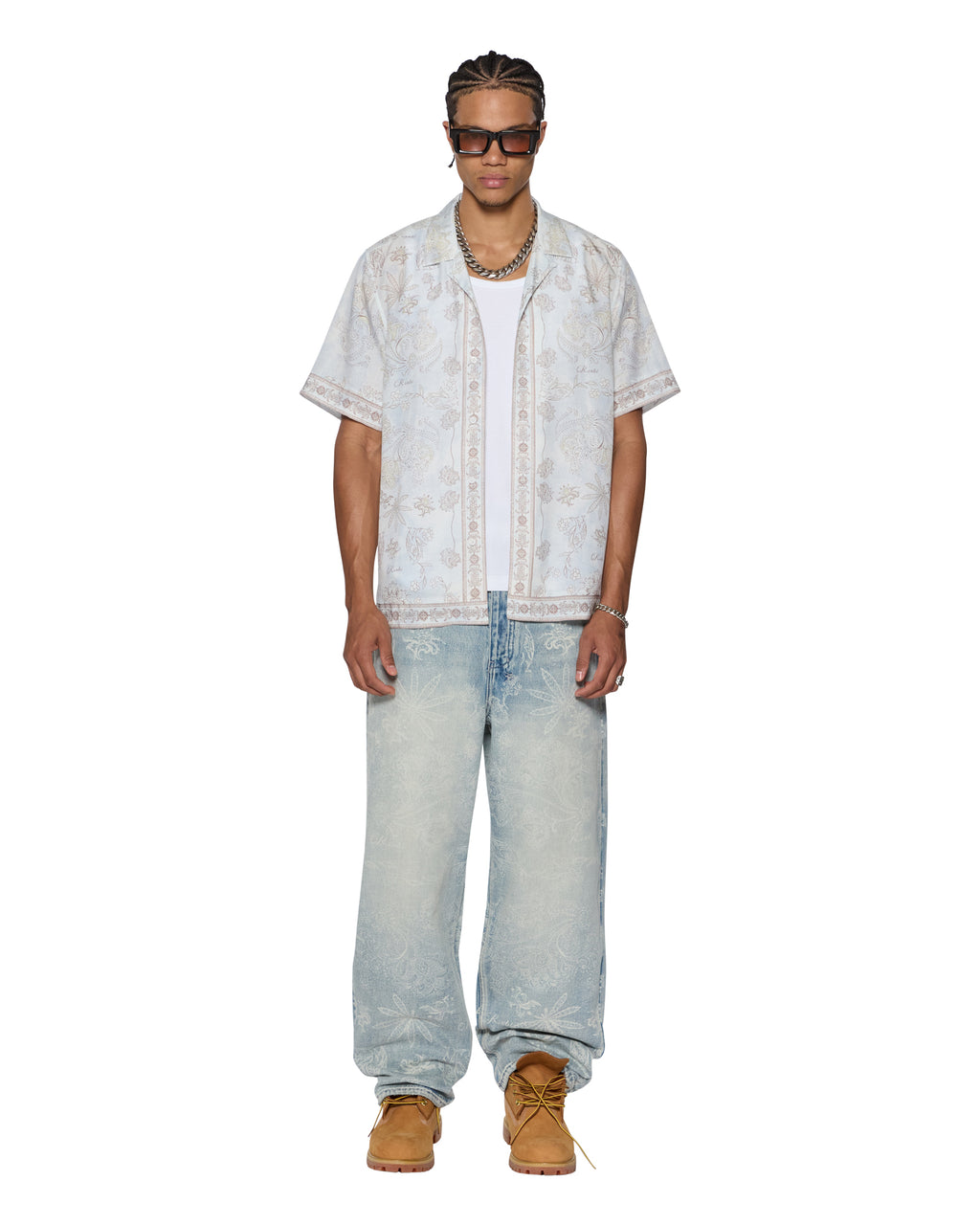 Mens Eternity Ekcess Resort Ss Shirt Oversized Shirts - Blue