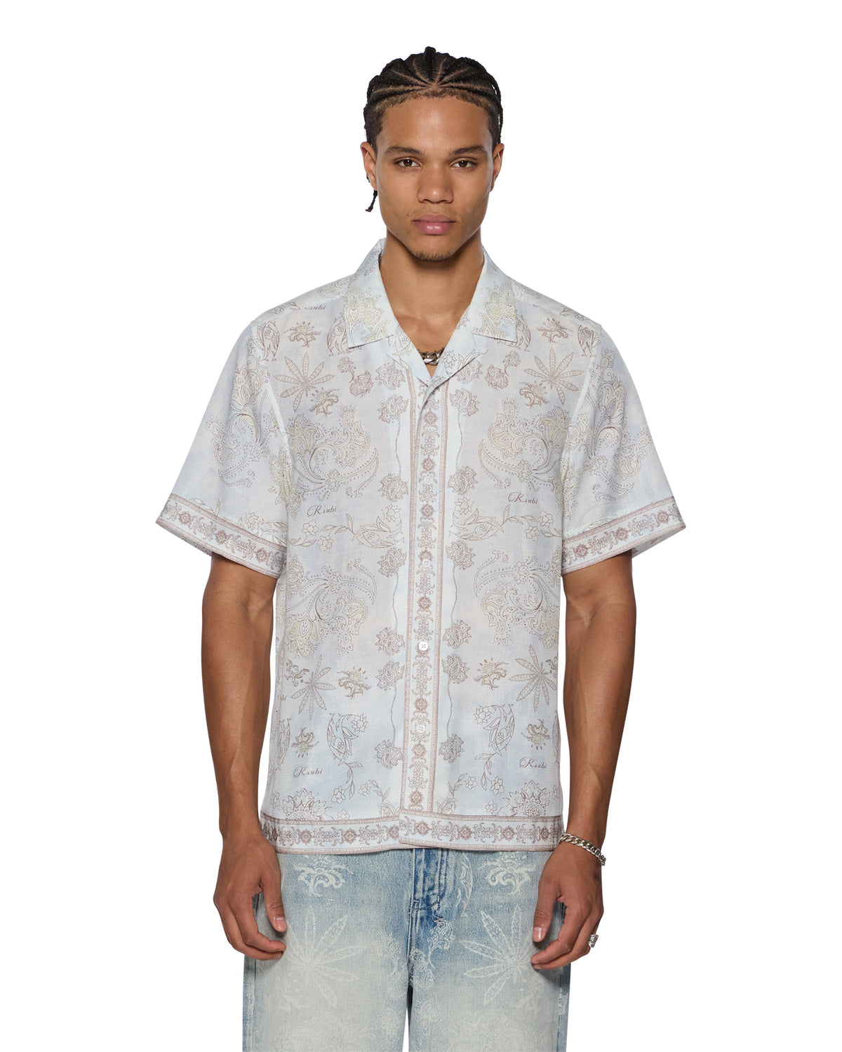 Mens Eternity Ekcess Resort Ss Shirt Oversized Shirts - Blue