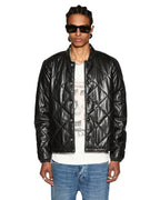 MENS ECLIPSE QUILTED BOMBER BLACK JACKETS