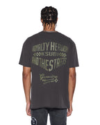 Mens Garage Biggie Ss Tee Faded Black Oversized Tees - Black