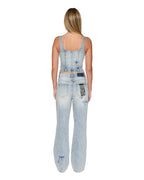 Womens Gigi Bustier Klassic Kraftwerk Fitted Fashion Tops - Denim