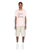 Mens Hard Times Kash Ss Tee Quartz Regular Tees - Pink