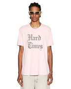 Mens Hard Times Kash Ss Tee Quartz Regular Tees - Pink
