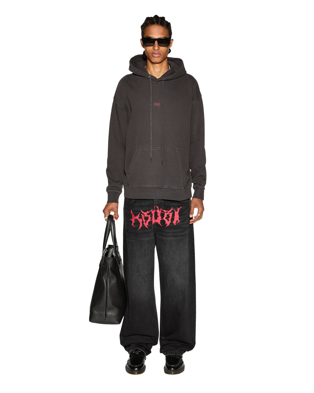 Mens Maxx Sabbath Black Baggy Denim Jeans - Black
