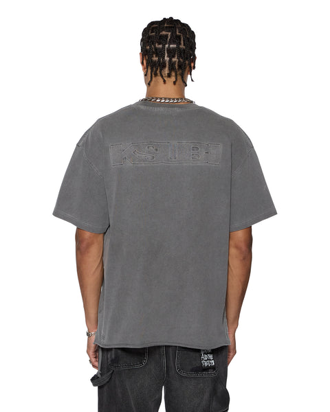 Mens Intruder Ekcess Ss Tee Charcoal Tees | Ksubi ++
