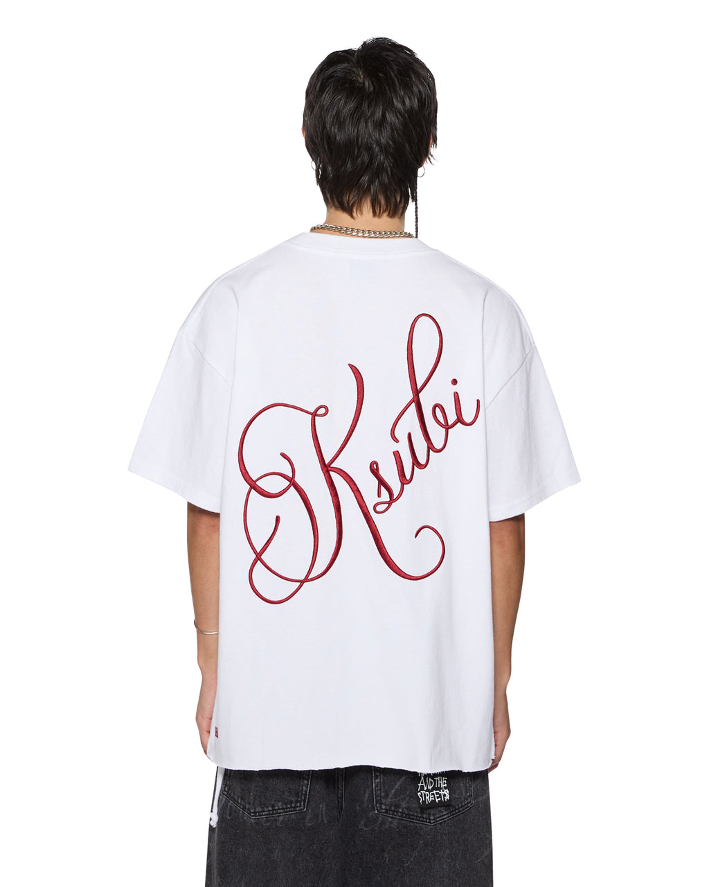 Mens Kursed Ekcess Ss Tee True White Oversized Tees - White