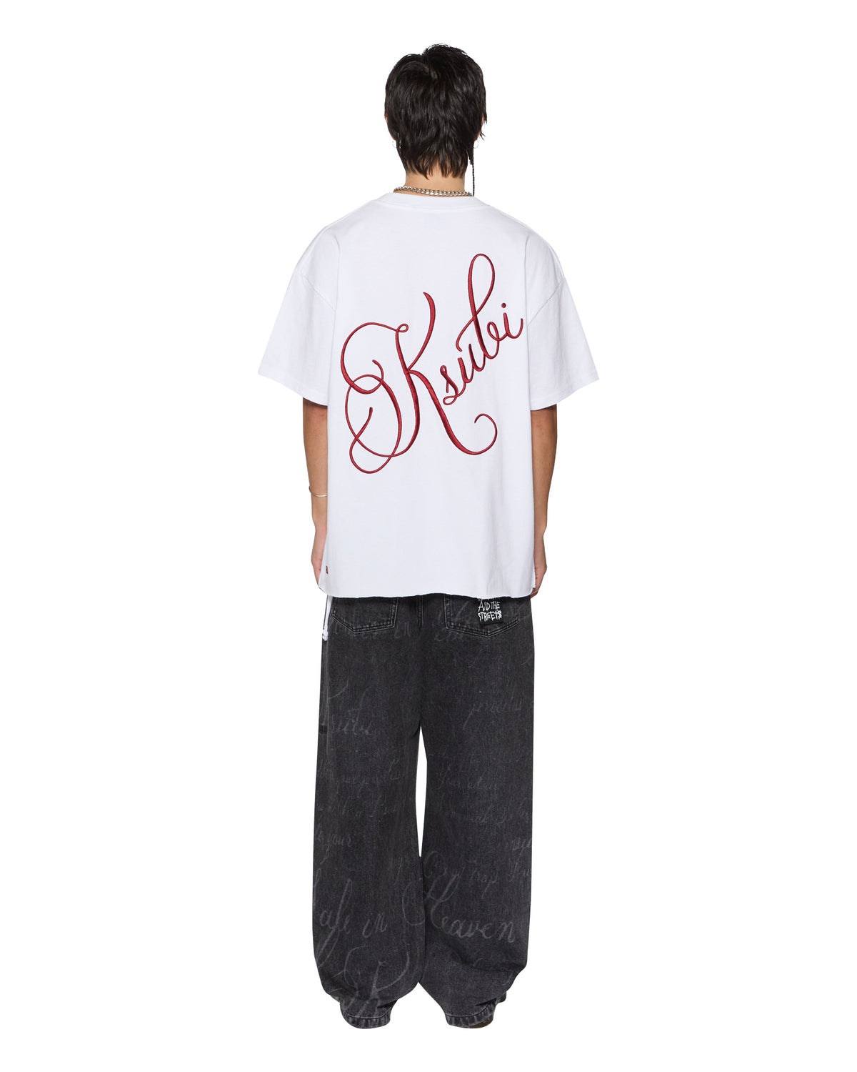 Mens Kursed Ekcess Ss Tee True White Oversized Tees - White