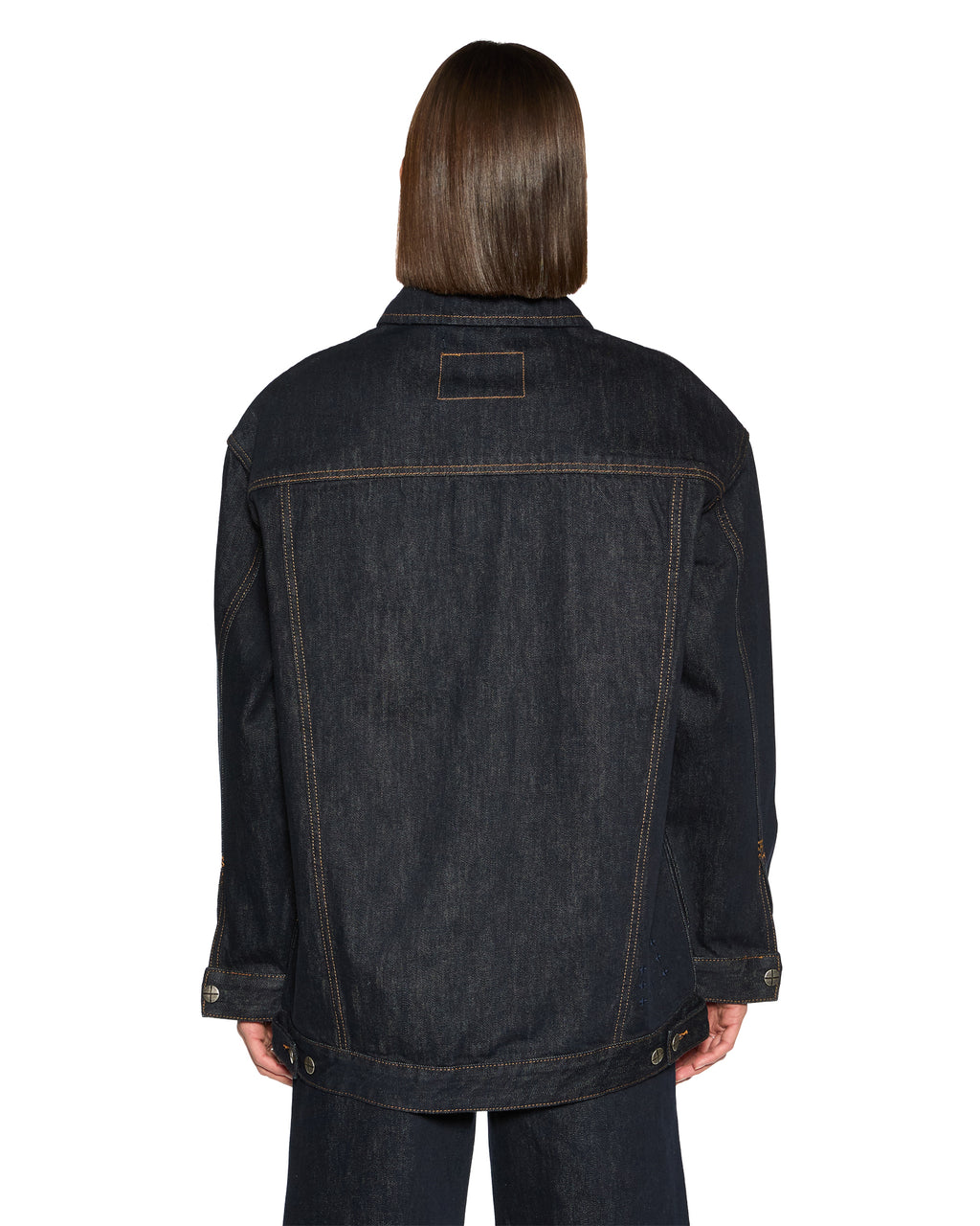 Womens Longline Trucker Original Oversized Jackets - Denim