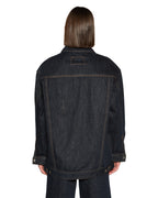 Womens Longline Trucker Original Oversized Jackets - Denim