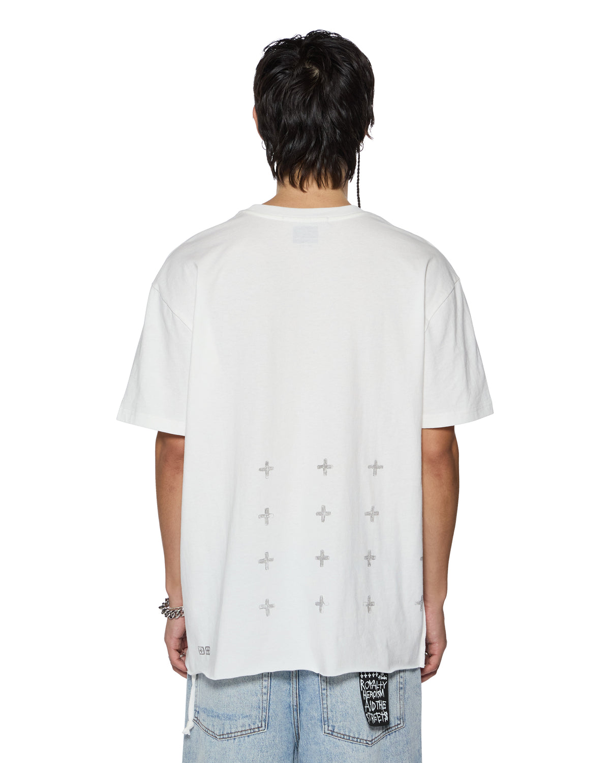 Mens Noize Biggie Ss Tee Vintage White Oversized Tees - White