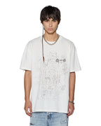 Mens Noize Biggie Ss Tee Vintage White Oversized Tees - White