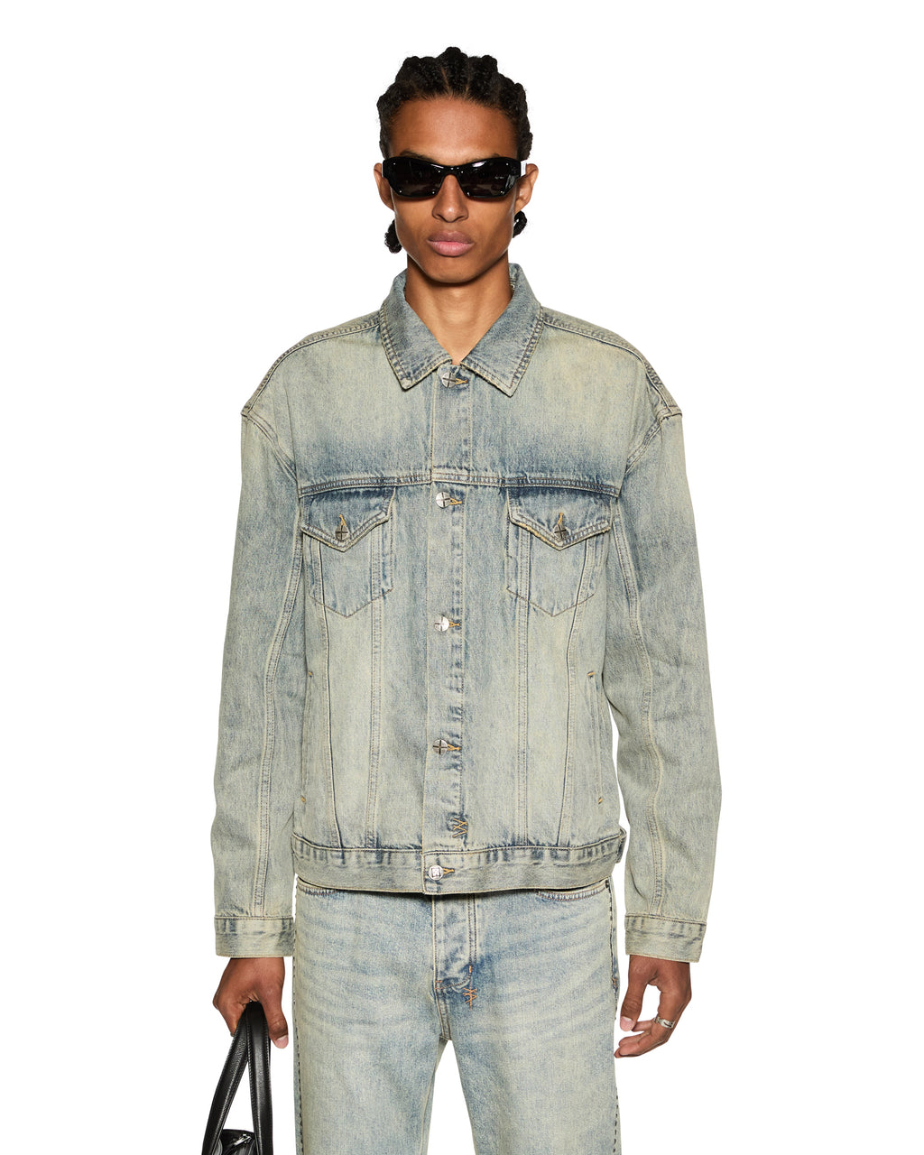 Mens Oh G Jacket Stagelight Oversized Jackets - Denim